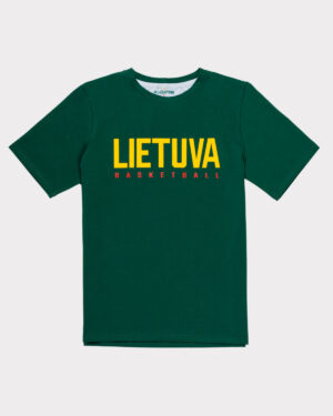 Žali vyriški marškinėliai "Lietuva" trumpomis rankovėmis