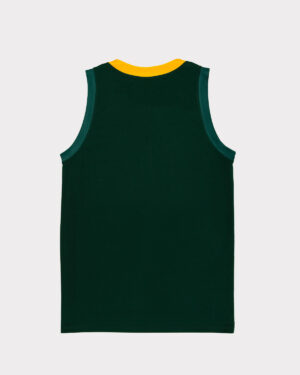 Play sleeveless green shirt without the number