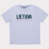 Balti vyriški marškinėliai "Lietuva" trumpomis rankovėmis