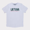 Balti prailginti vyriški laisvalaikio marškinėliai „Lietuva”