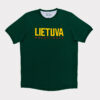 Žali prailginti vyriški laisvalaikio marškinėliai „Lietuva”