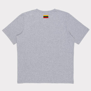 Pilki vyriški marškinėliai "Lietuva" trumpomis rankovėmis