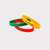 Tricolor silicone bracelets "We are for Lithuania"