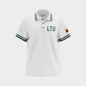 Balti "LTU" polo marškinėliai