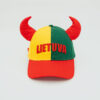 Colorful hat Lietuva with horns
