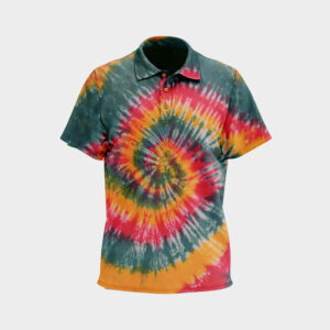 Colorful Tie-Dye polo shirt