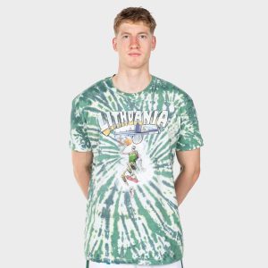 Žali Tie-Dye marškinėliai